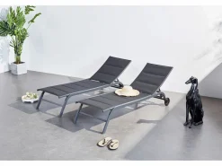 Clearance Conjunto de 2 tumbonas de aluminio LISBOA Tumbona