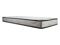 Best Conjunto de 90 x 190 cm. Somier de láminas + colchón de espuma y tela de bambú - KANANI de Conjunto Colchón Y Somier