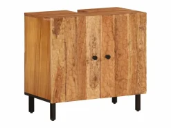 vidaxl Conjunto de armarios de baño 2 piezas madera maciza de acacia