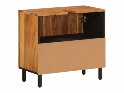vidaxl Conjunto de armarios de baño 2 piezas madera maciza de acacia