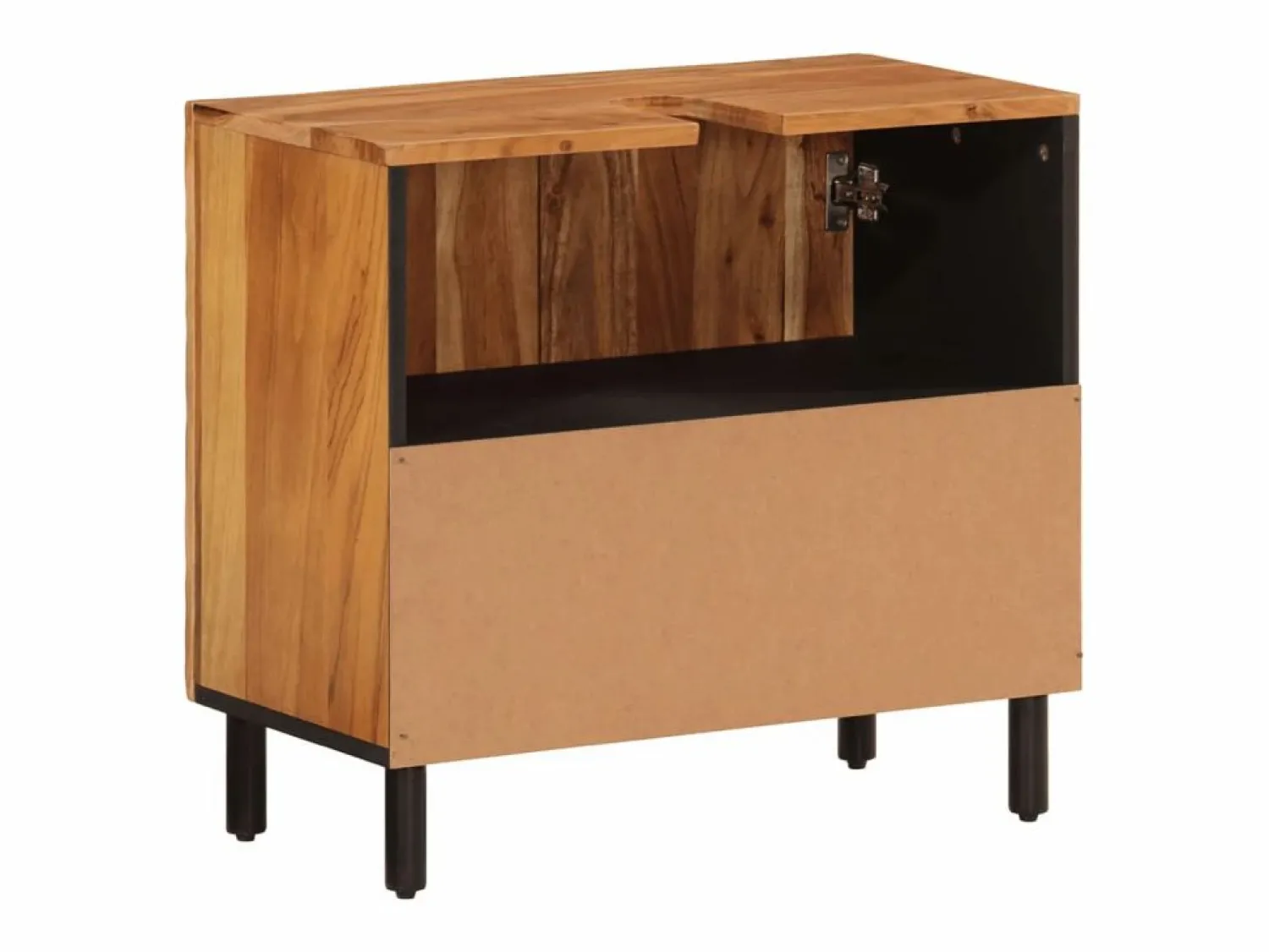 vidaxl Conjunto de armarios de baño 2 piezas madera maciza de acacia