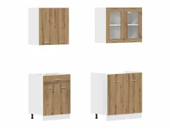 vidaxl Conjunto de armarios de cocina de 4 piezas 