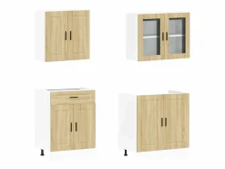 Outlet Conjunto de armarios de cocina de 4 piezas 