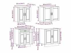 Outlet vidaxl Conjunto de armarios de cocina de 4 piezas 