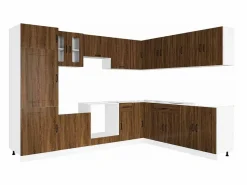 vidaxl Conjunto de armarios de cocina de 14 piezas "Kalmar" de madera de ingeniería de roble marrón