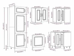 vidaxl Conjunto de armarios de cocina de 14 piezas 