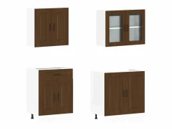 Outlet vidaxl Conjunto de armarios de cocina de 4 piezas 