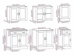 vidaxl Conjunto de armarios de cocina de 7 piezas 