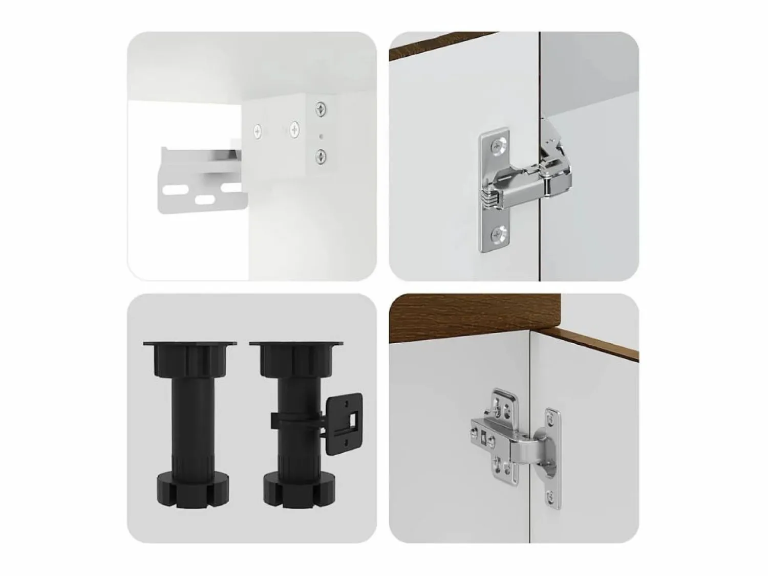 New Conjunto de armarios de cocina de 11 piezas "Kalmar" de madera de ingeniería de roble marrón Cocina Completa