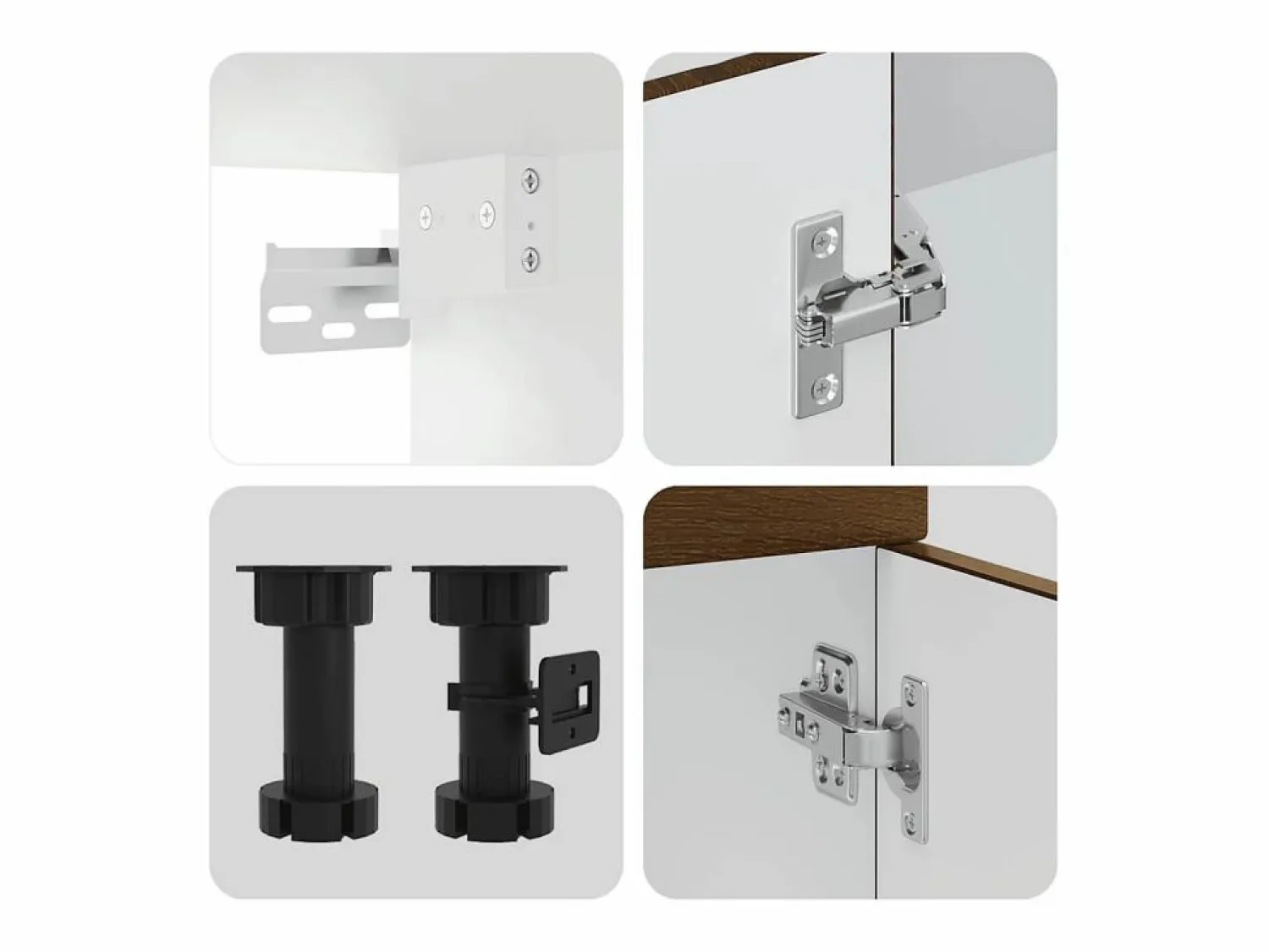 Conjunto de armarios de cocina de 11 piezas "Kalmar" de madera de ingeniería de roble marrón Cocina Completa