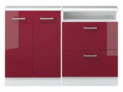 Outlet Conjunto de armarios para techo inclinado de alto brillo 120x46x81.6 rion Armario Para Buhardilla