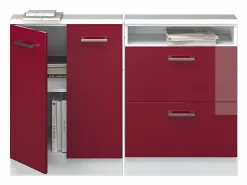 Outlet Conjunto de armarios para techo inclinado de alto brillo 120x46x81.6 rion Armario Para Buhardilla