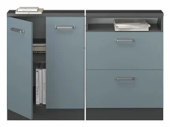 New Conjunto de armarios para techo inclinado gris ado/antracita 120x46x81.6 rion Armario Para Buhardilla