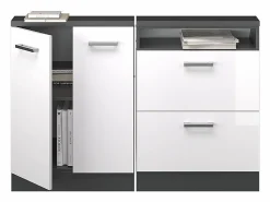 Online Conjunto de armarios para techo inclinado brillo/antracita 120x46x81.6 rion Armario Para Buhardilla