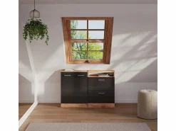 Vicco Conjunto de armarios para techo inclinado antracita brillo intenso/roble dorado eléctrico 120x46x81.6 rion