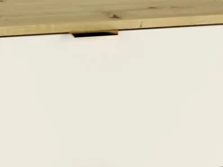 Conjunto de baño 100 cm Cashmere / Roble Nogal Armario con encimera y estantería + Columna Orio