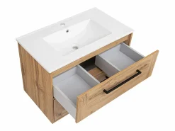 Conjunto de baño 80 cm Vivien Roble Wotan Armario con espejo