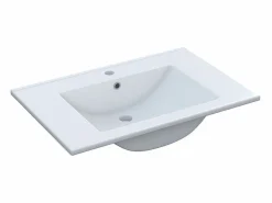 Conjunto de baño Aktiva con espejo y lavabo 80 cm Blanco