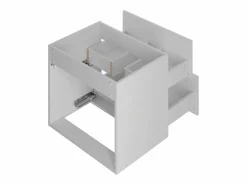 Clearance Conjunto de baño 140 cm Armario con encimera Estantería Frentes ranurados Arcos Mueble De Lavabo