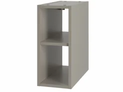 Hot Conjunto de baño de cachemira 80 cm Armario con encimera y estantería Frentes ranurados Aqua Beige