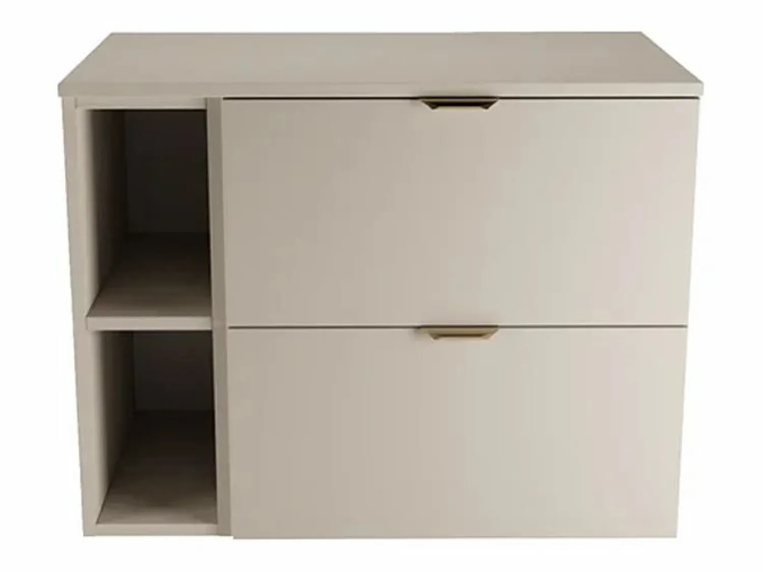 Discount Conjunto de baño de cachemira de 80 cm. Armario con encimera y estantería Orio. Mueble De Lavabo