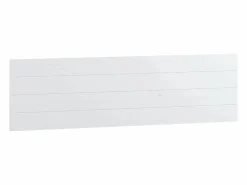 Hot Conjunto de cabecero de 155x45cm y Dos mesitas de Noche de 2 cajones en Madera Maciza en color Blanco