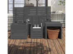 Outlet Conjunto de caja de jardín 4 piezas de madera maciza de pino Armario De Jardín