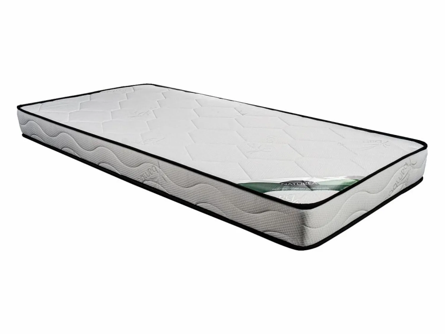 Online NATUREA Conjunto de cama 90 x 190 cm colchón de espuma + edredón + 1 almohada - KANANI de Blanco