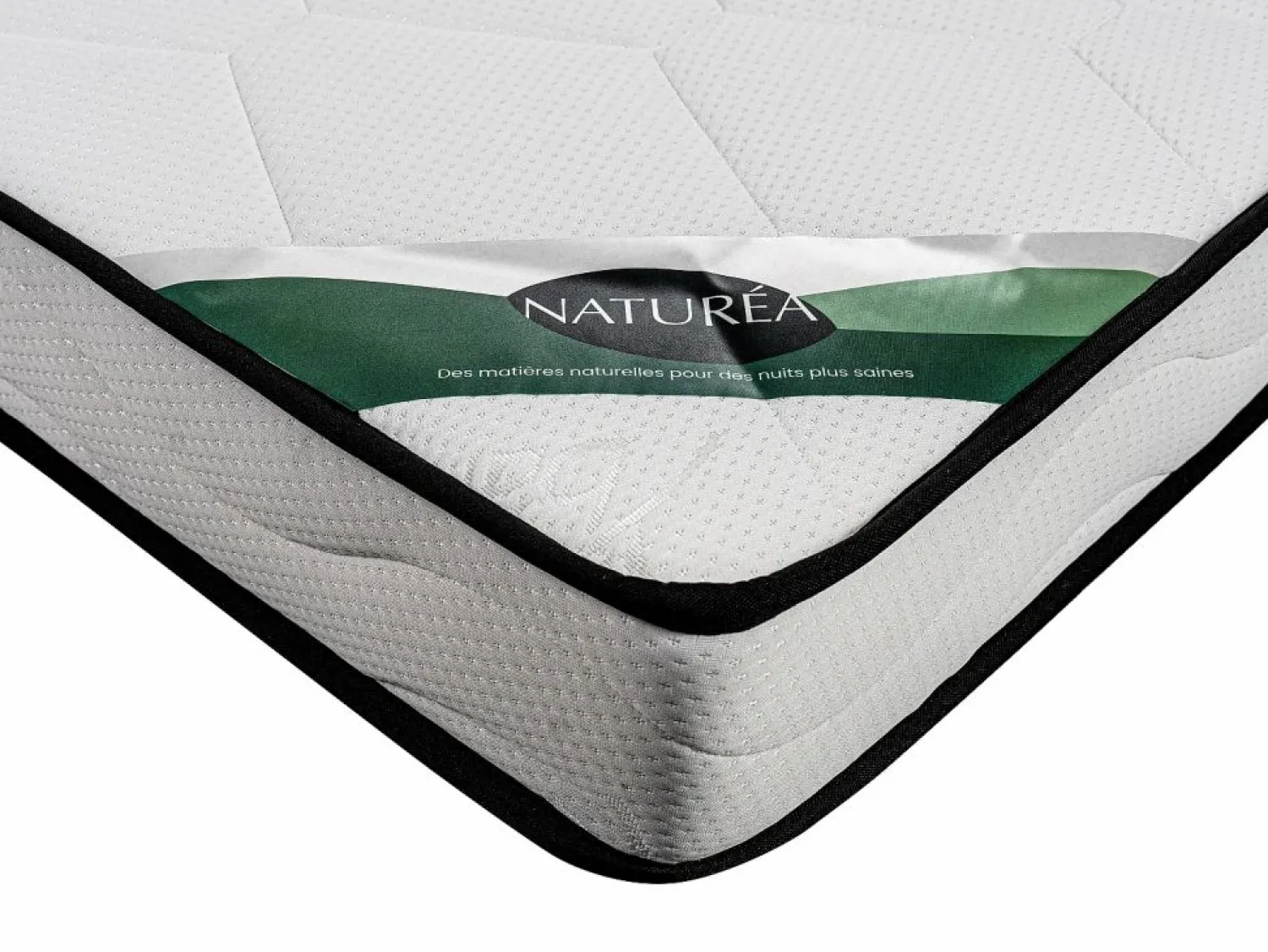 Online NATUREA Conjunto de cama 90 x 190 cm colchón de espuma + edredón + 1 almohada - KANANI de Blanco
