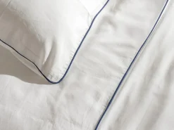 Sale Conjunto de cama de percal 80 hilos/ cm² - Funda 220 x 240 cm + 2 fundas de almohada - Blanco - AGAMI Ropa De Cama|Juego De Sábanas