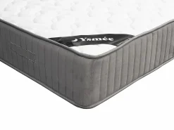 Online Ysmée Conjunto de canapé abatible de 140 x 190 cm + colchón de espuma de alta resiliencia y látex - MALINO de YSMÉE Color natural claro