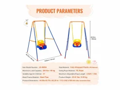 Discount Conjunto de Columpios 3 en 1 para Niños SucceBuy, Soporte Metálico Plegable, 4 Sacos de Arena para Patio, Carga 54,43 kg Columpio