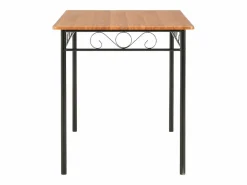 Online Conjunto de comedor 7 piezas MDF y acero marrón Mesa Alta