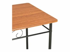 Online Conjunto de comedor 7 piezas MDF y acero marrón Mesa Alta
