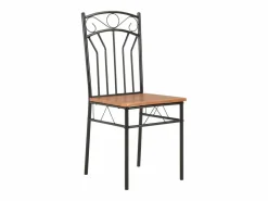 Online Conjunto de comedor 7 piezas MDF y acero marrón Mesa Alta