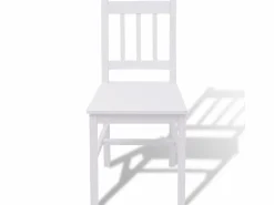 New vidaxl Conjunto de comedor 3 piezas madera de pino Blanco