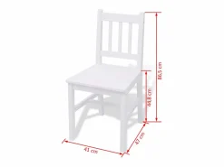 New vidaxl Conjunto de comedor 5 piezas madera de pino Blanco