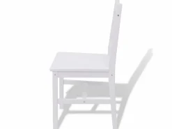 New vidaxl Conjunto de comedor 5 piezas madera de pino Blanco