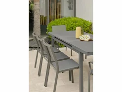 Dcb Garden Conjunto de comedor de 8 plazas en aluminio