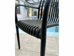 Dcb Garden Conjunto de comedor de jardín 4 plazas de aluminio