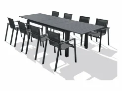 Dcb Garden Conjunto de comedor de jardín 8 plazas de aluminio