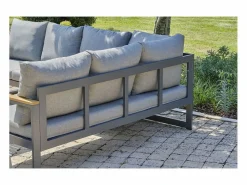 Dcb Garden Conjunto de comedor de jardín de 7 plazas en aluminio Gris antracita