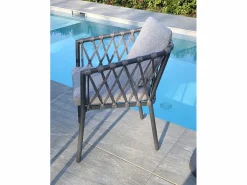 Hot Conjunto de comedor de jardín 6 plazas de aluminio Comedores De Jardín
