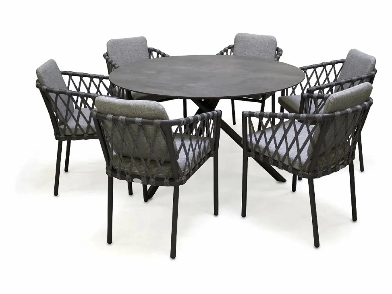 Hot Conjunto de comedor de jardín 6 plazas de aluminio Comedores De Jardín