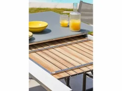 New Paris Garden Conjunto de comedor de jardín 6 plazas de aluminio Gris antracita