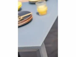 New Paris Garden Conjunto de comedor de jardín 6 plazas de aluminio Gris antracita