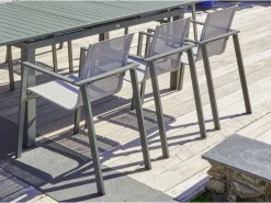 Dcb Garden Conjunto de comedor de jardín 6 plazas de aluminio