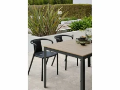 Dcb Garden Conjunto de comedor de jardín 4 plazas de aluminio