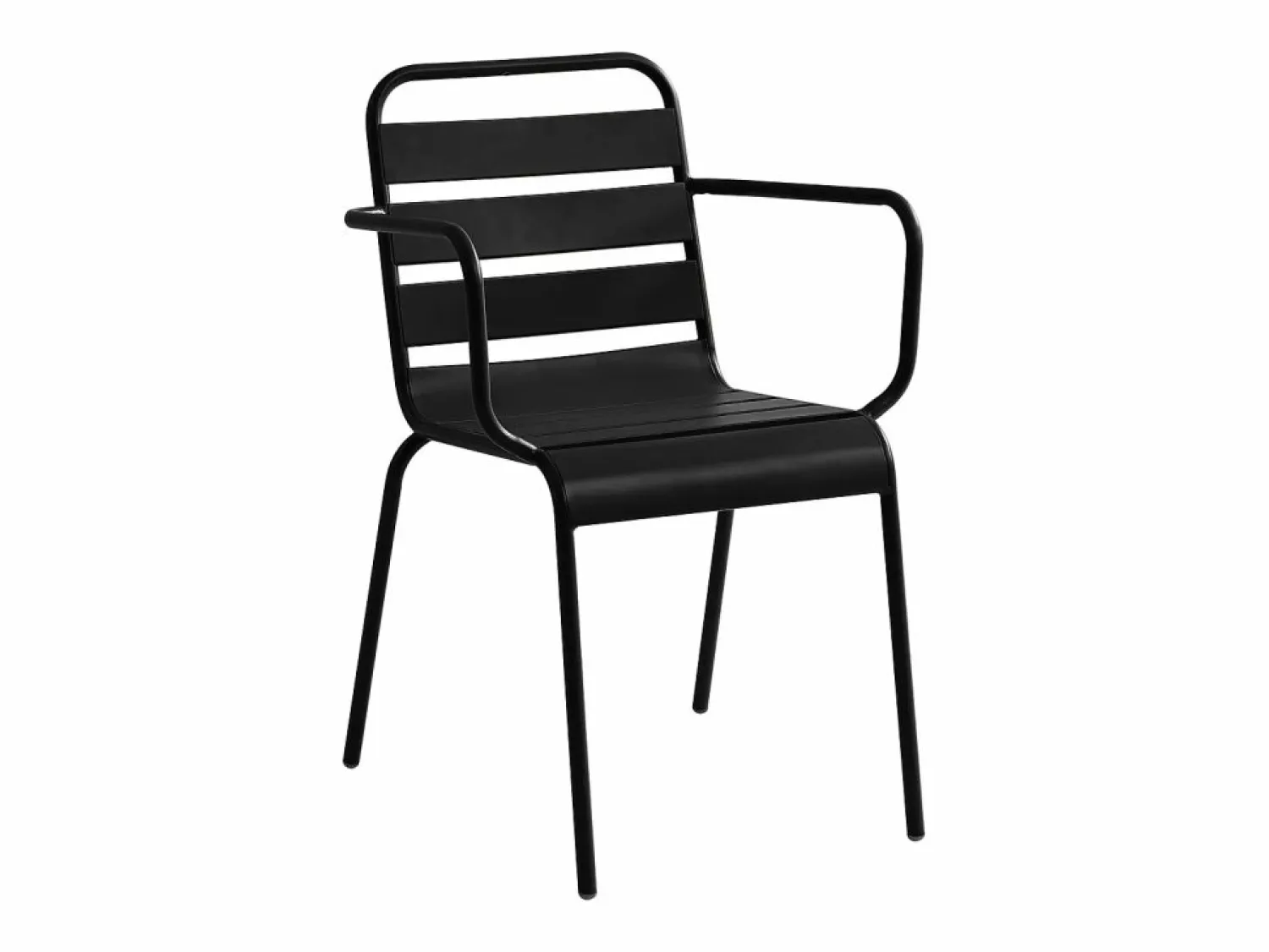Hot Conjunto de comedor jardín metal mesa L.160 cm 2 sillones 4 sillas MIRMANDE Comedores De Jardín