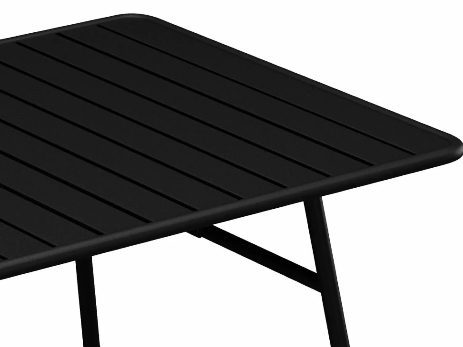 Hot Conjunto de comedor jardín metal mesa L.160 cm 2 sillones 4 sillas MIRMANDE Comedores De Jardín